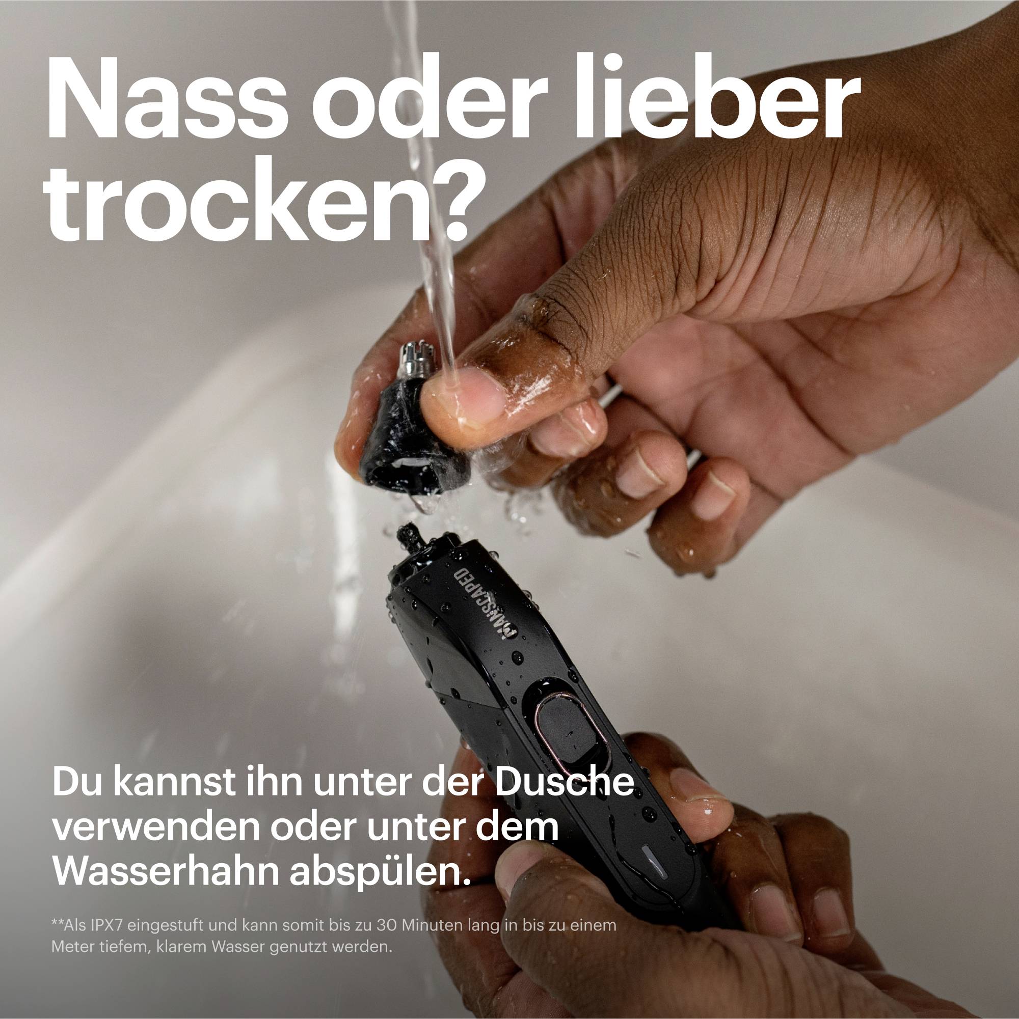 MANSCAPED Weed Wacker 2.0 Ohr-, Nasenhaartrimmer Schwarz