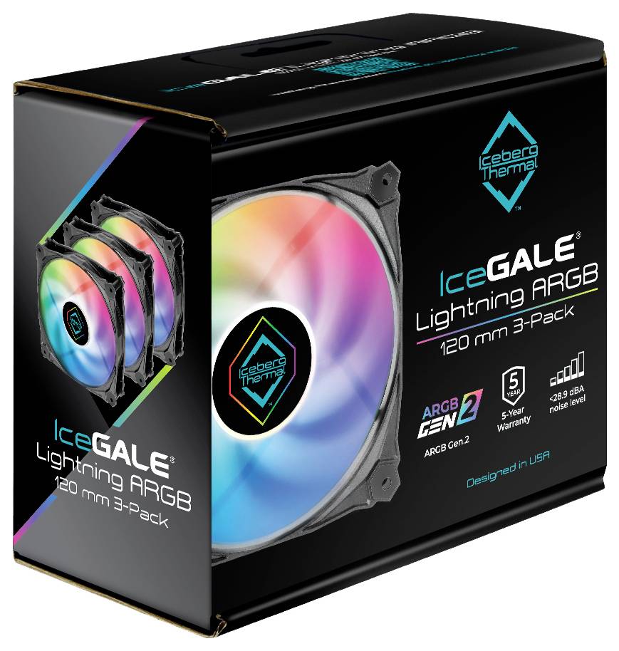 Iceberg Interactive IG12LT-B3A PC-Gehäuse-Lüfter Schwarz