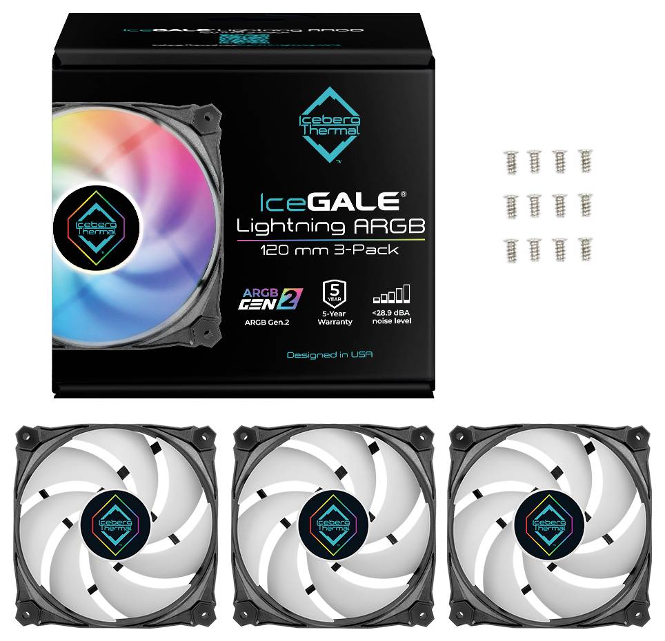 Iceberg Interactive IG12LT-B3A PC-Gehäuse-Lüfter Schwarz