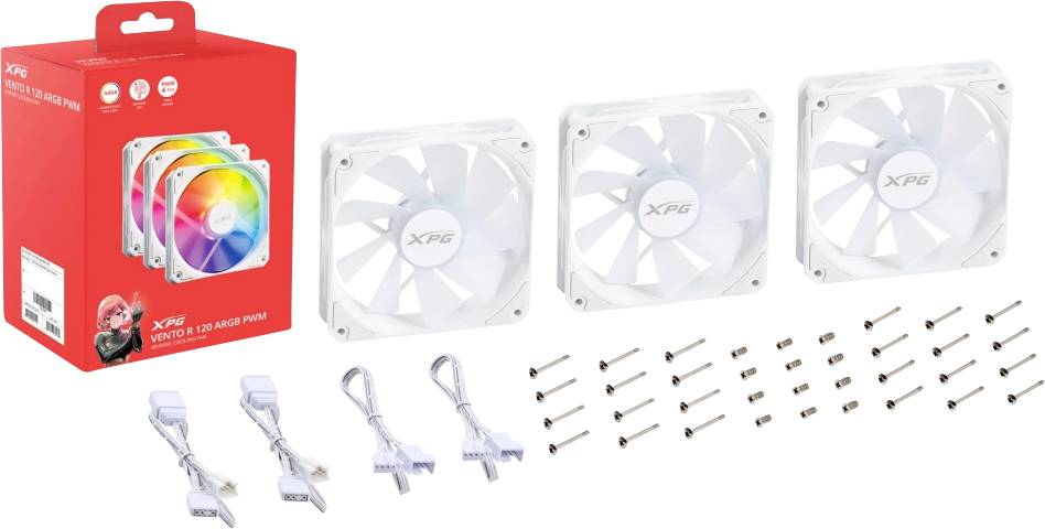 ADATA VENTO R 120 PC-Gehäuse-Lüfter Weiß