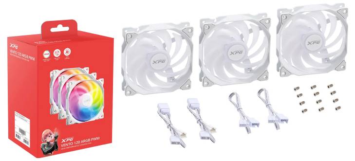 ADATA VENTO 120 PC-Gehäuse-Lüfter Weiß