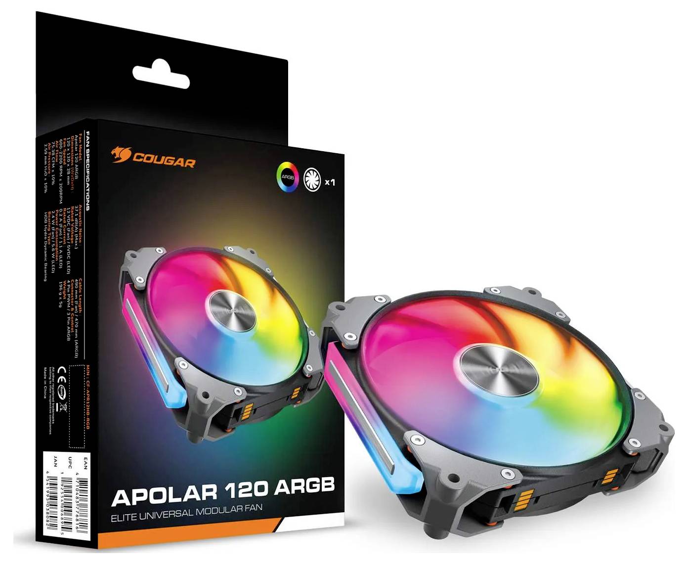 Cougar CF-APR12HB-RGB PC-Gehäuse-Lüfter (B x H x T) 120 x 120 x 28mm
