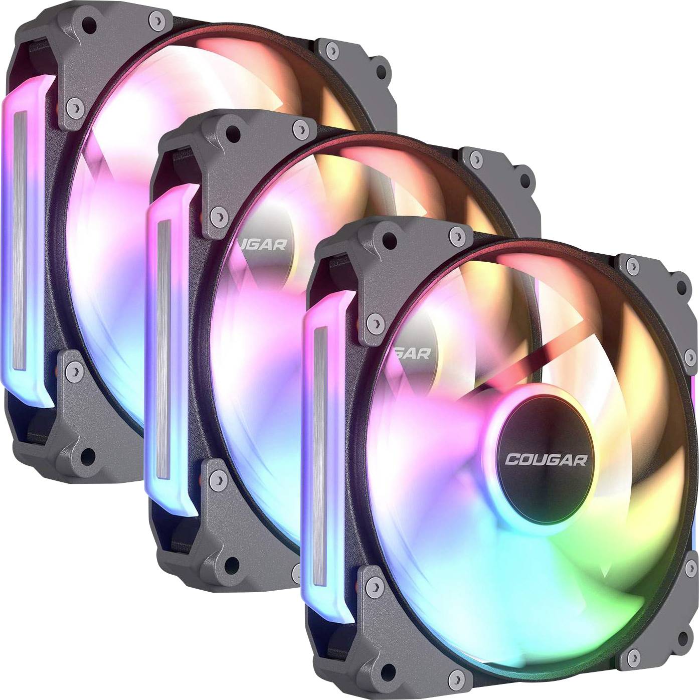 Cougar CF-ARB12HB3-RGB PC-Gehäuse-Lüfter Schwarz (B x H x T) 120 x 120 x 28mm