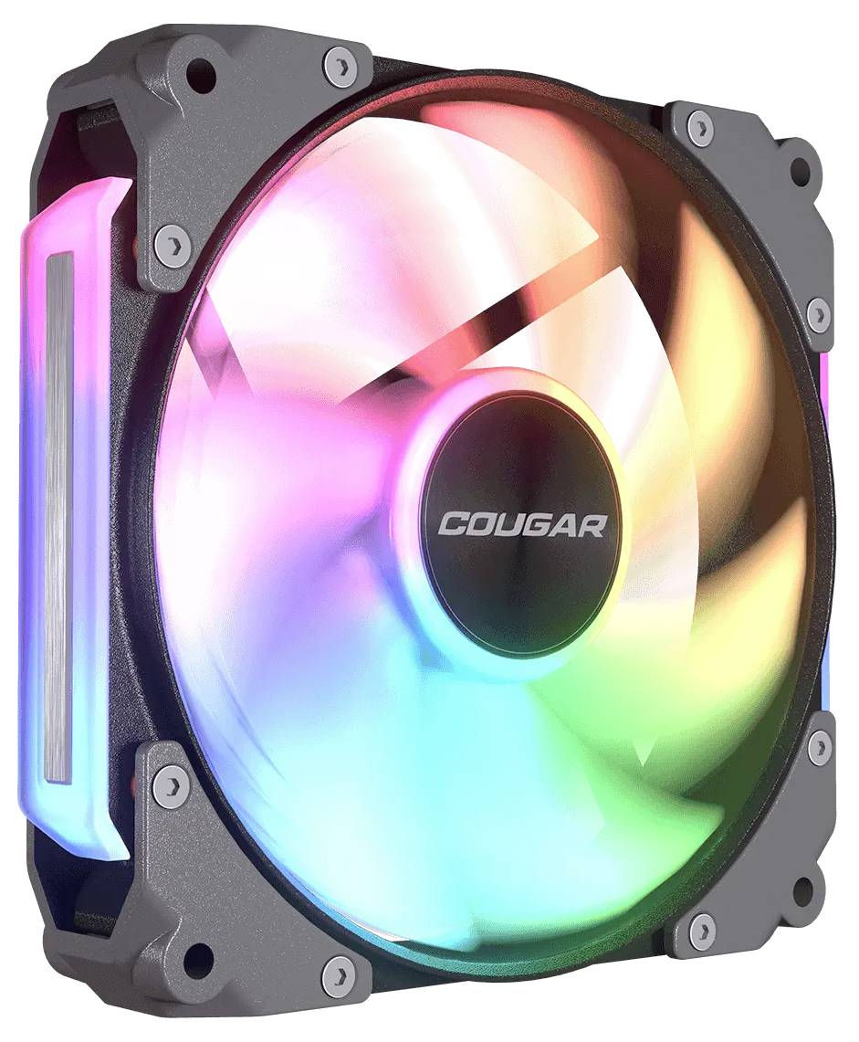 Cougar CF-ARB12HB3-RGB PC-Gehäuse-Lüfter Schwarz (B x H x T) 120 x 120 x 28mm