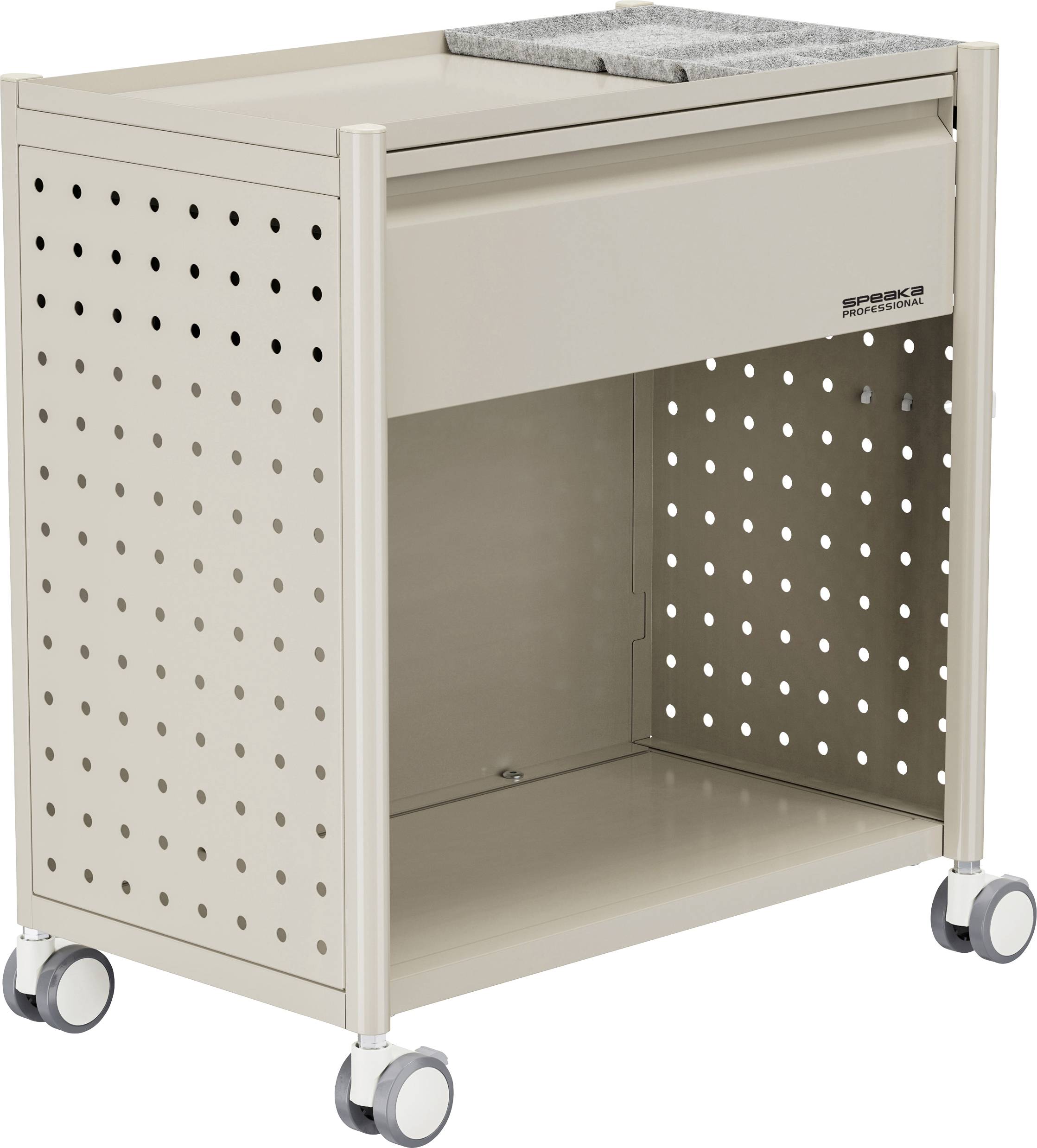 SpeaKa Professional Rollcontainer Hellbraun (B x H x T) 30 x 54.5 x 50 cm Anzahl der Schubfächer: 1