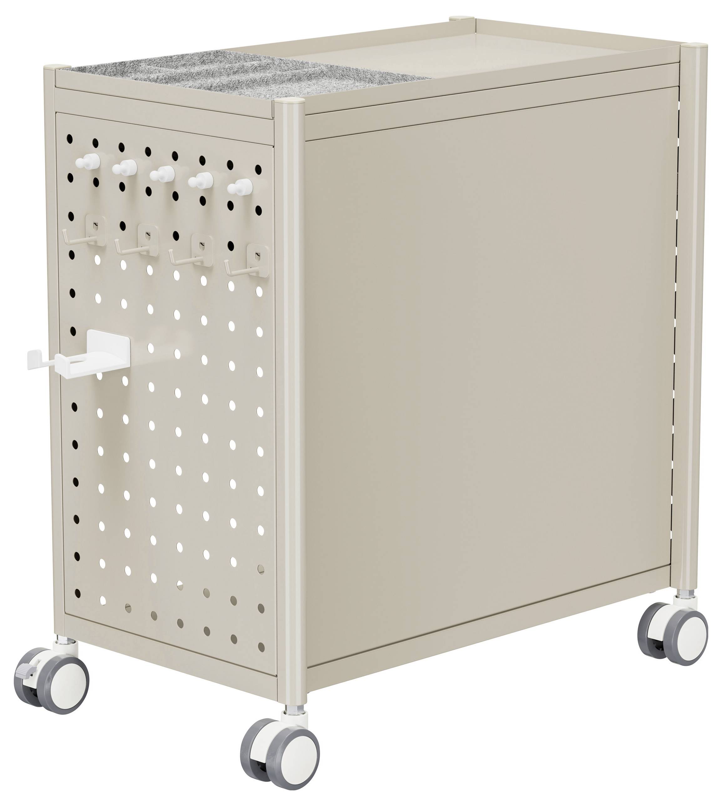 SpeaKa Professional Rollcontainer Hellbraun (B x H x T) 300 x 545 x 500 mm Anzahl der Schubfächer