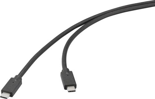 Renkforce USB-Kabel USB 3.2 Gen2x2 20 GBit/s USB-C® Stecker, USB-C® Stecker 1.00 m Schwarz 4K UHD R