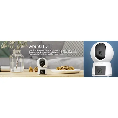 Arenti P3TT WLAN IP Überwachungskamera 2304 x 1296 Pixel Arenti P3TT WLAN IP Überwachungskamera 2304 x 1296 Pixel