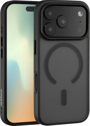 Renkforce RF-6830726 Backcover Apple iPhone 17 Pro Schwarz, Transparent MagSafe kompatibel, Indukti
