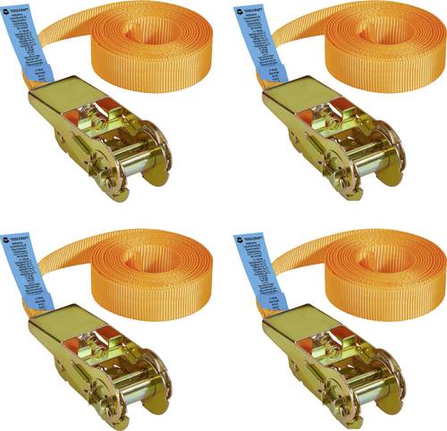 TOOLCRAFT TO-10246095 Zugkraft LC Niederzurren (einzeln/direkt)=250 daN (L x B) 5 m x 25 mm Ratsche