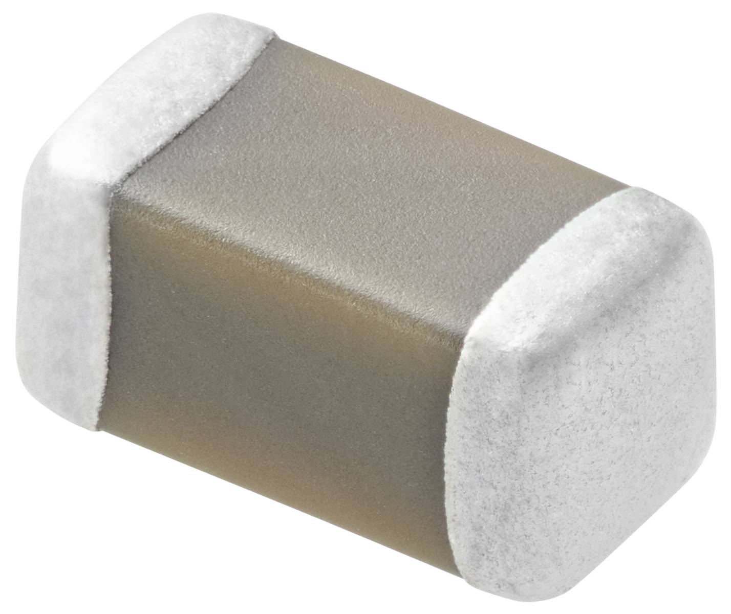 Keramikkondensator mit rechteckiger Form und silbernen Endkappen. Verwendet zur Energiespeicherung in elektronischen Schaltkreisen.