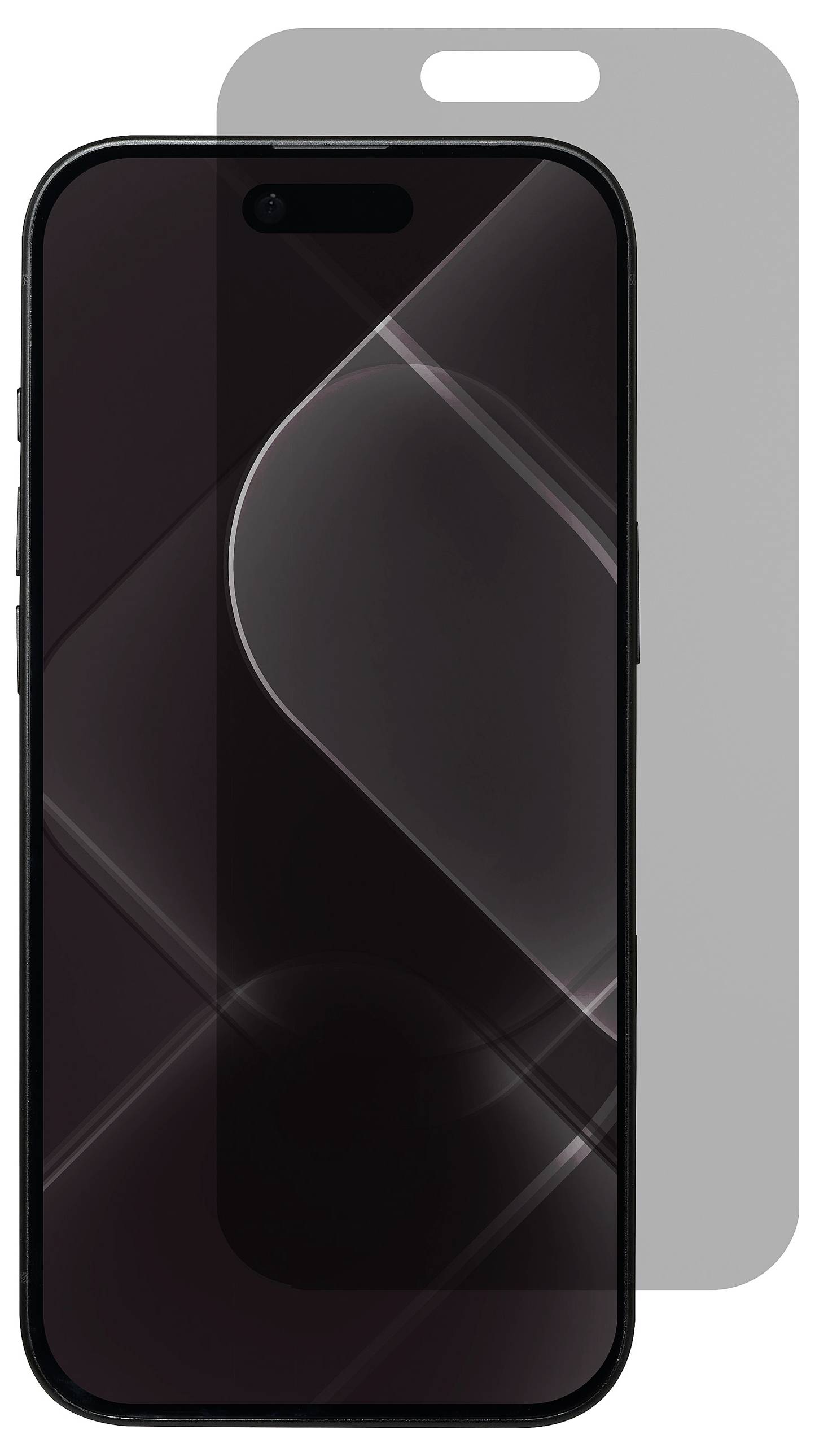 Smartphone mit einem gekrümmten Displayrand und einem dünnen, rechteckigen Gehäuse, auf weißem Hintergrund hervorgehoben.