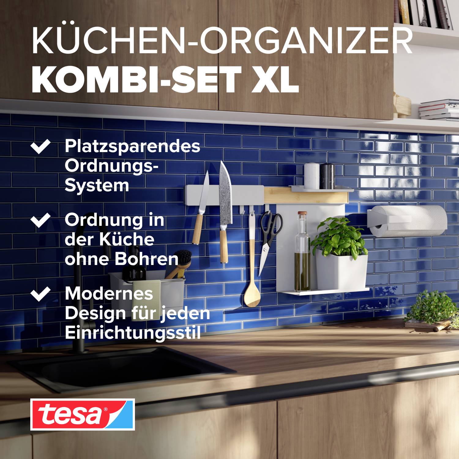 Tesa 70043-00000-00 Kombi-Set Weiß 1 Set