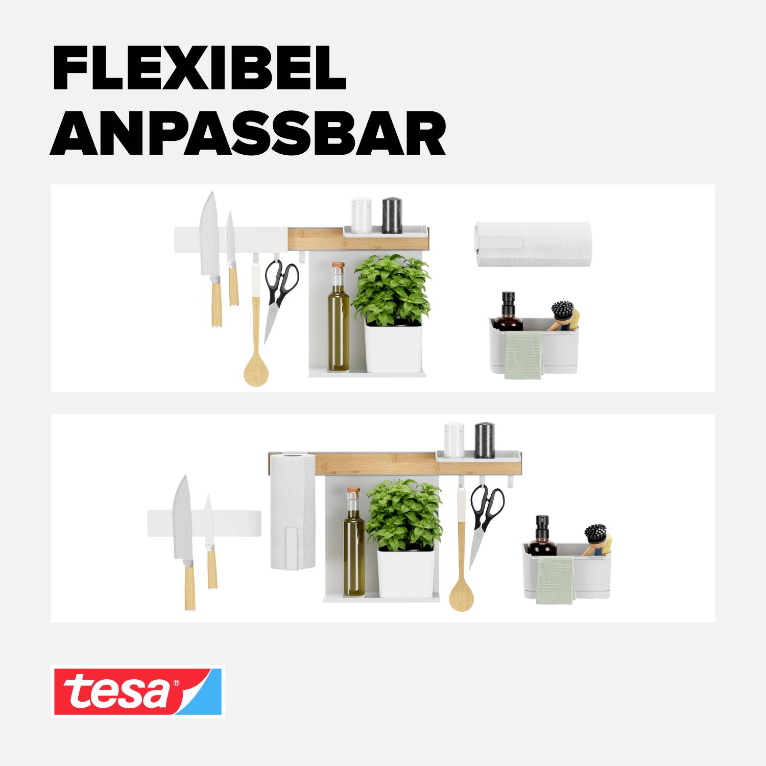 Tesa 70043-00000-00 Kombi-Set Weiß 1 Set