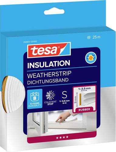 Tesa E-Profil 05464-00100-02 Dichtband tesamoll® Weiß (L x B) 25m x 9mm 25m