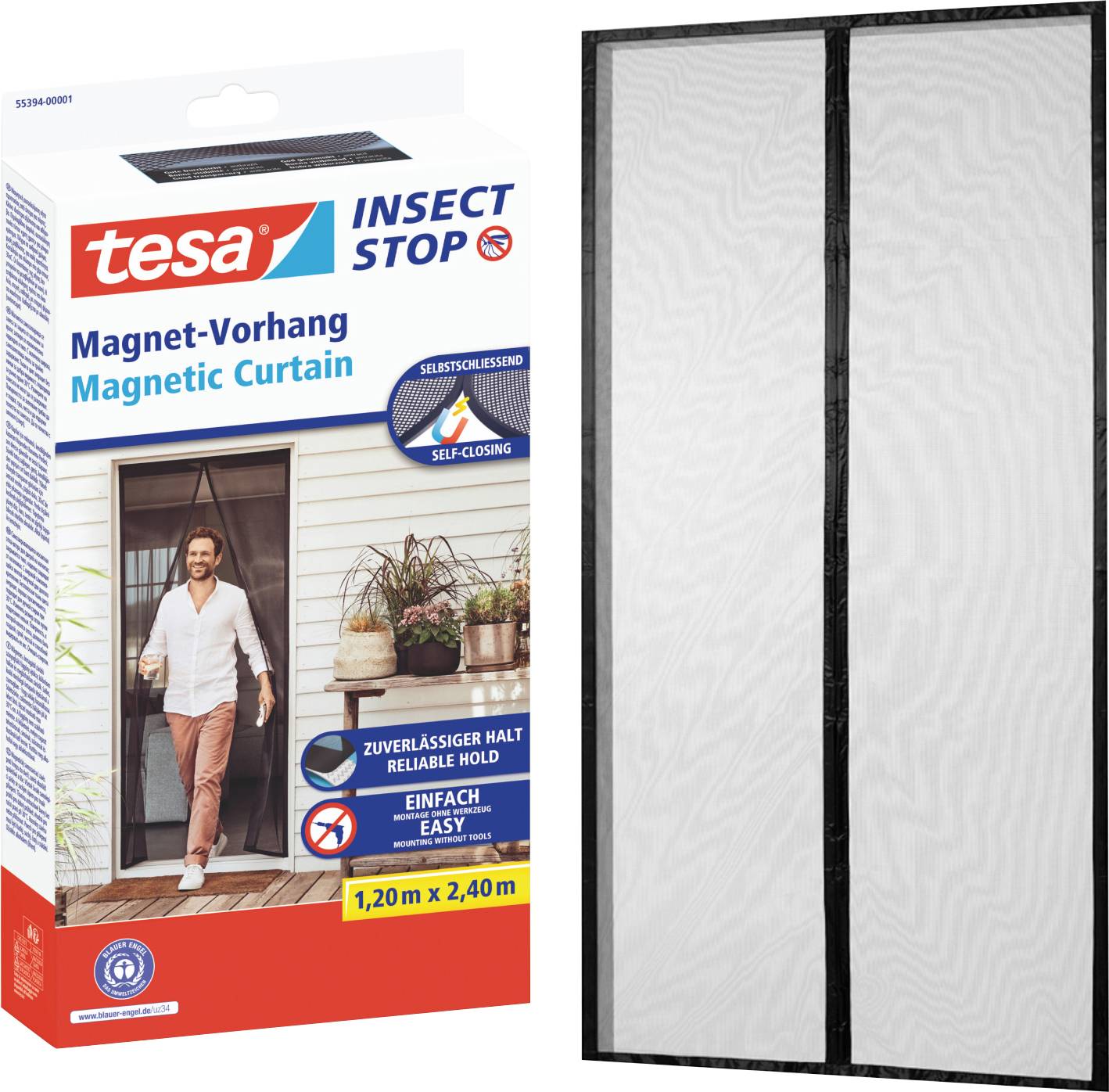 Tesa Insect Stop 55394-00001-00 Magnetvorhang (B x H) 1.2m x 2.4m Anthrazit 1St.