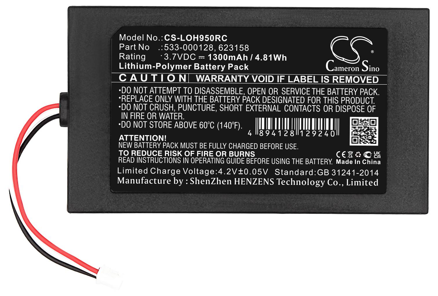 CS Cameron Sino Werkzeug-Akku 3.7V 1300 mAh