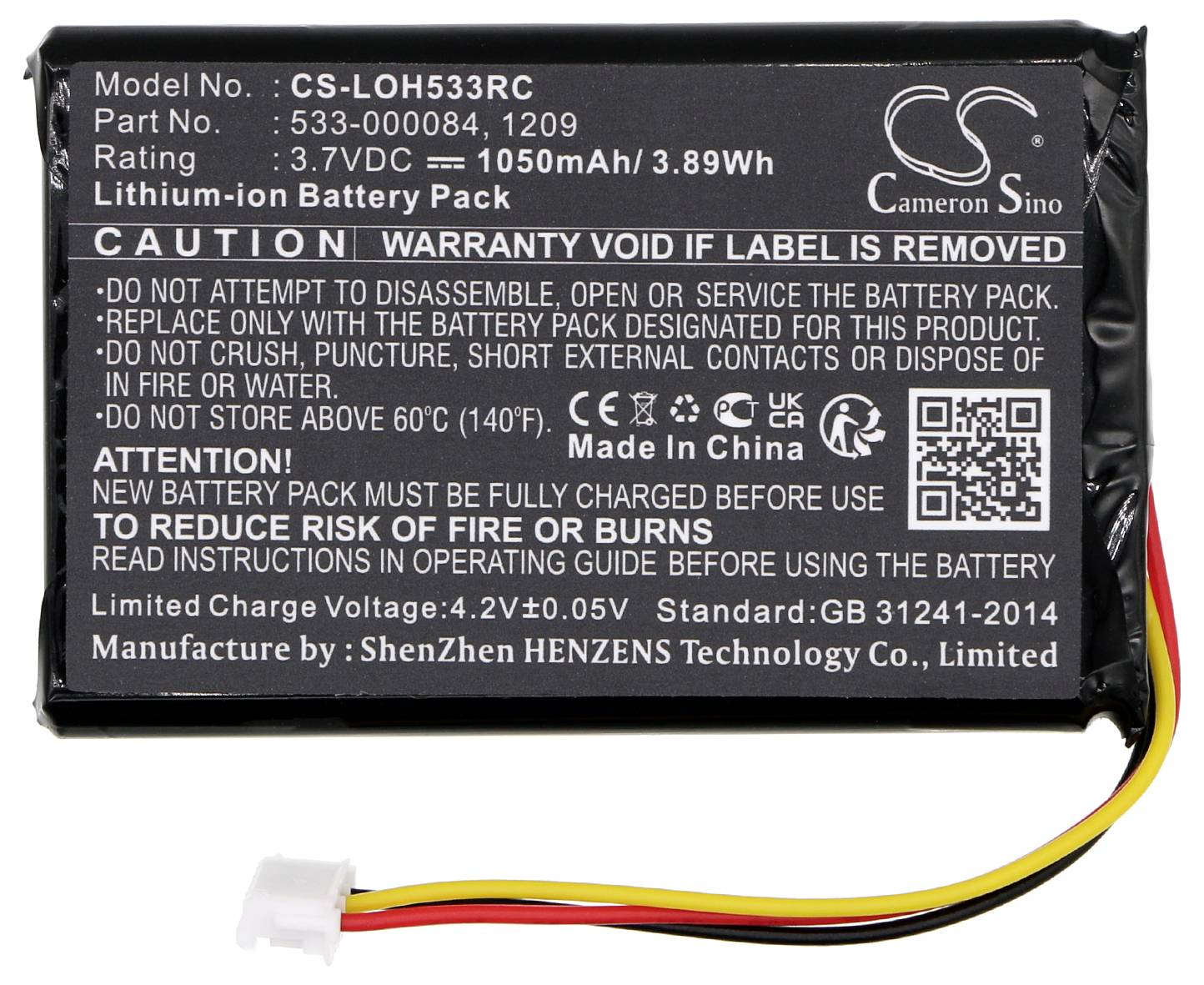CS Cameron Sino Werkzeug-Akku 3.7V 1050 mAh