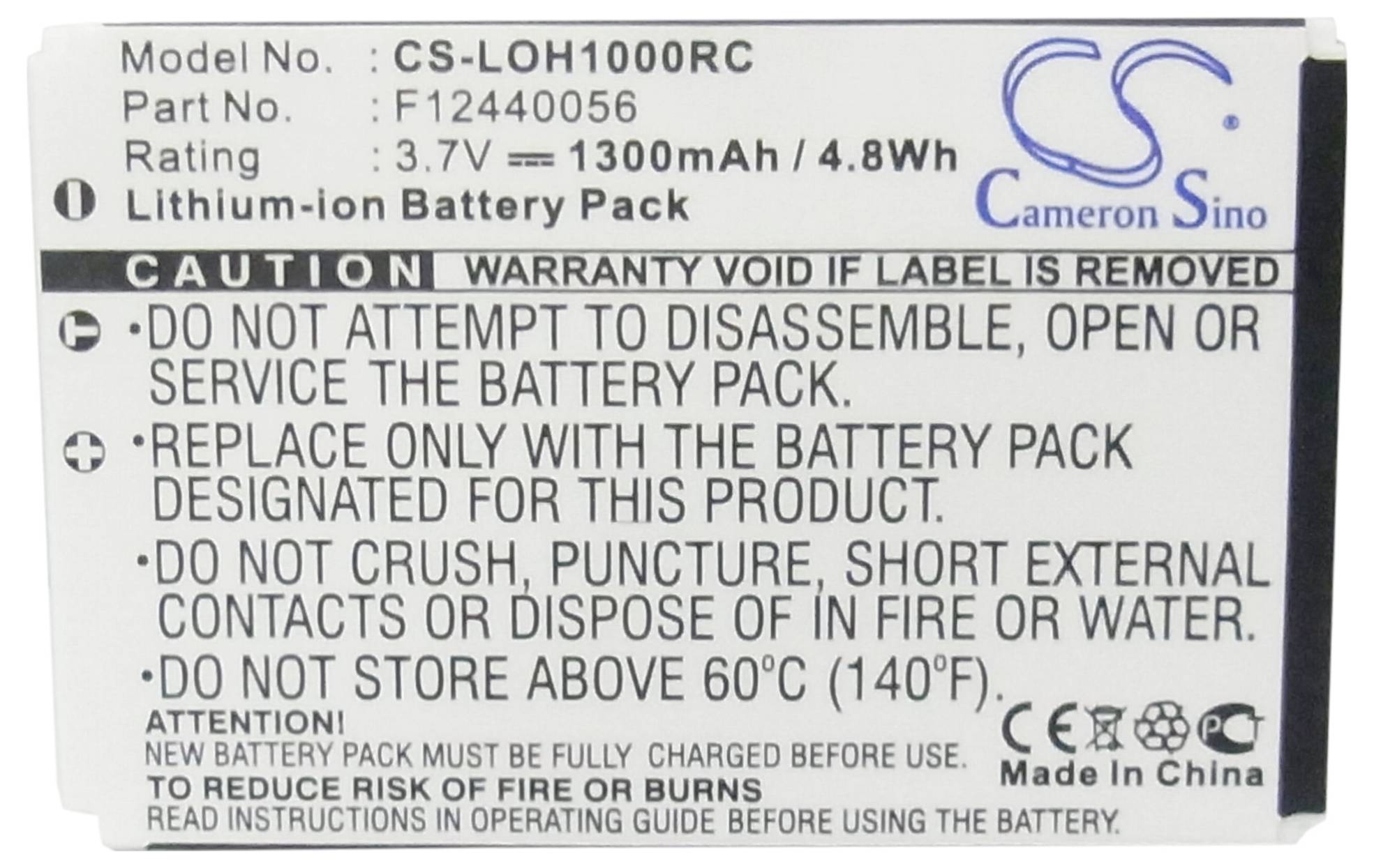 CS Cameron Sino Werkzeug-Akku 3.7V 1300 mAh