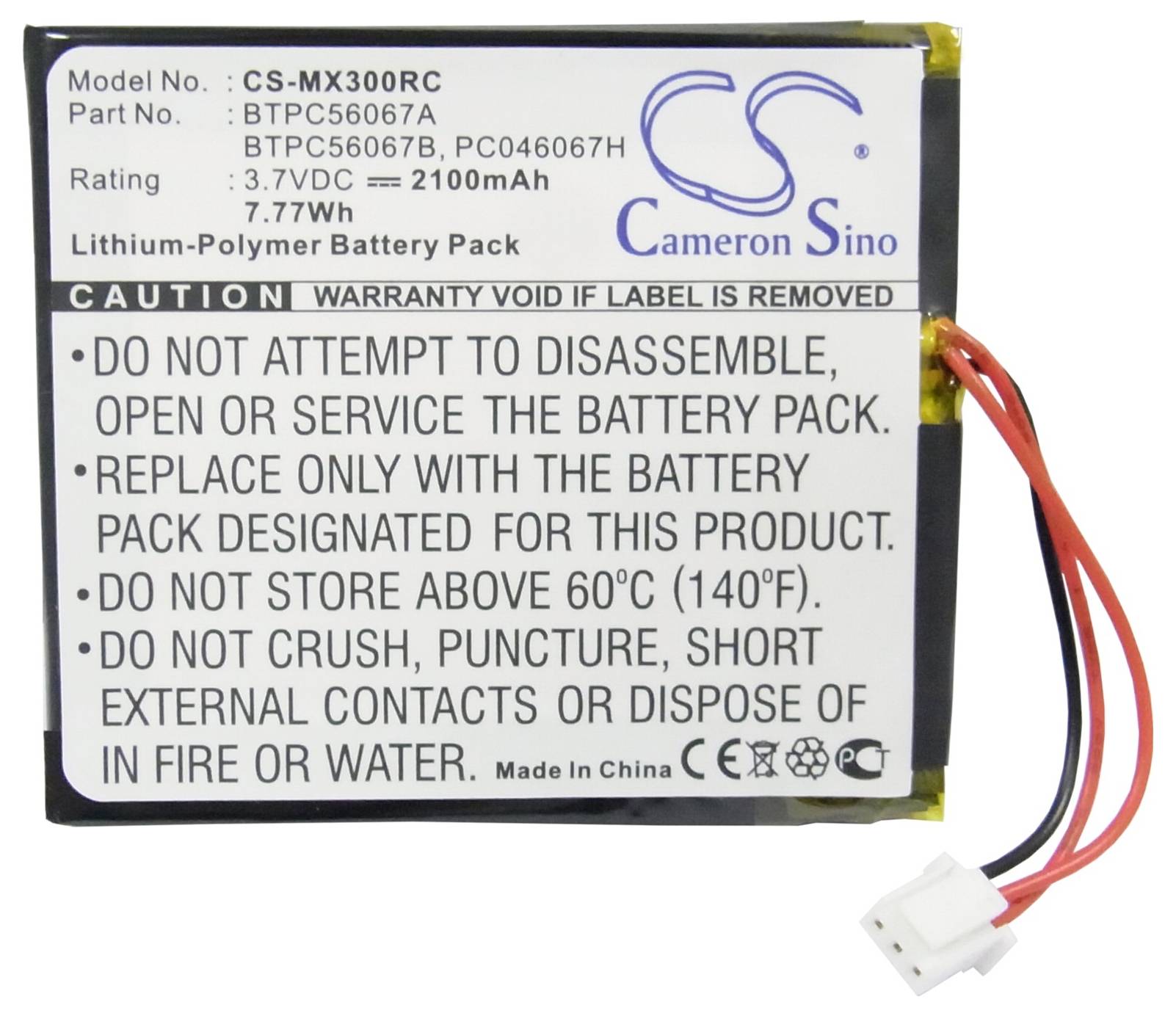 CS Cameron Sino Werkzeug-Akku 3.7V 2100 mAh