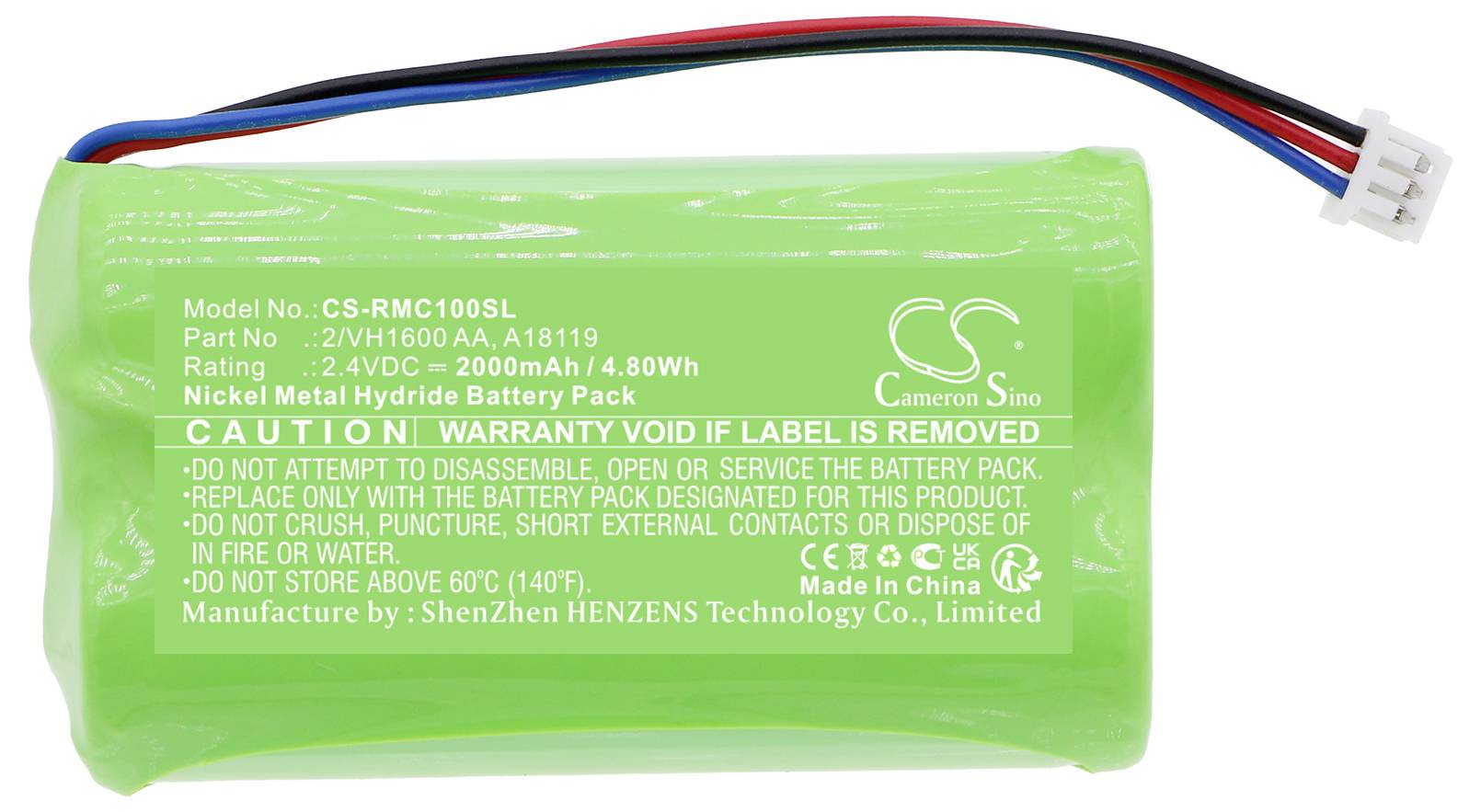 CS Cameron Sino Werkzeug-Akku 2.4V 2000 mAh