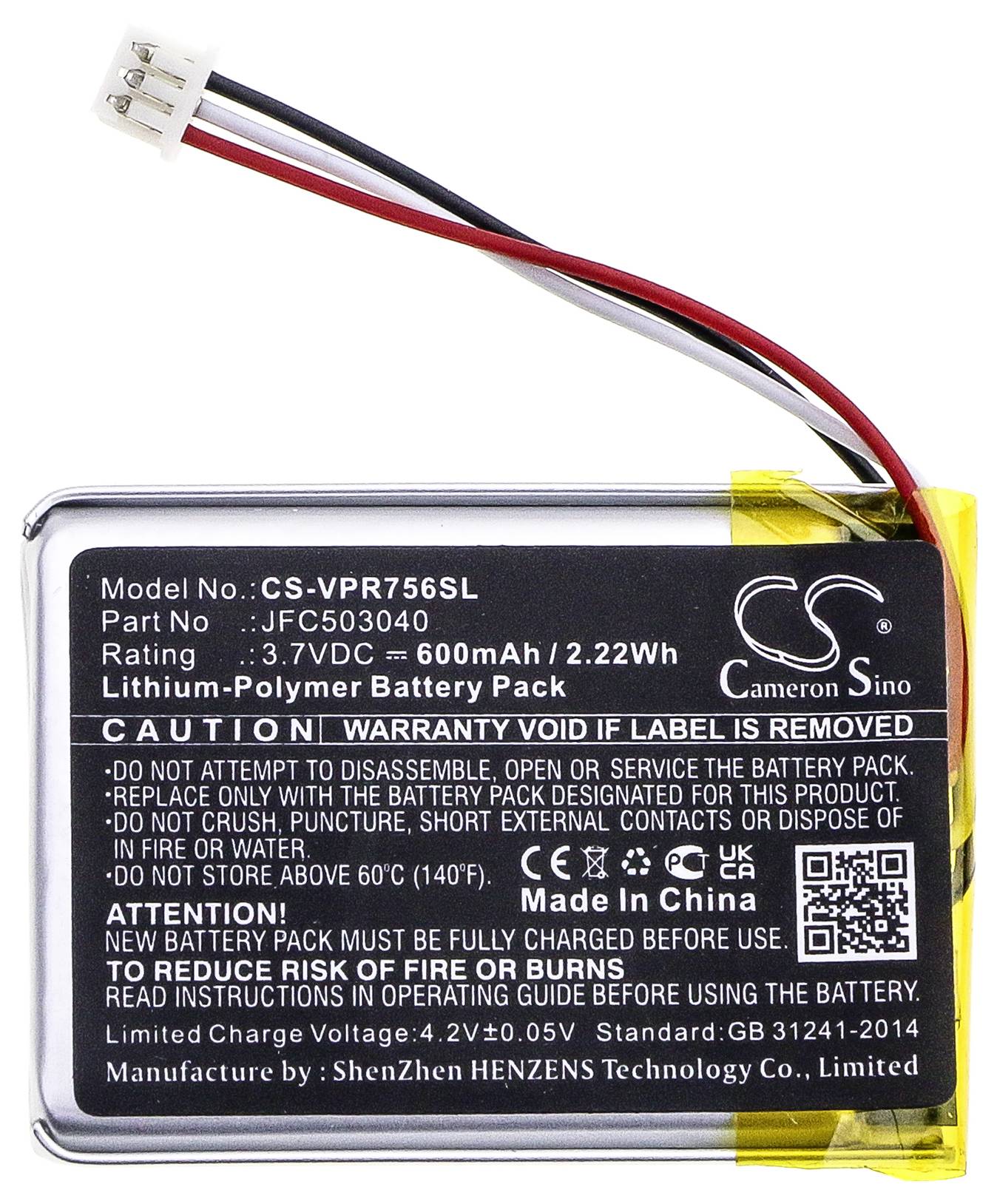 CS Cameron Sino Werkzeug-Akku 3.7V 600 mAh