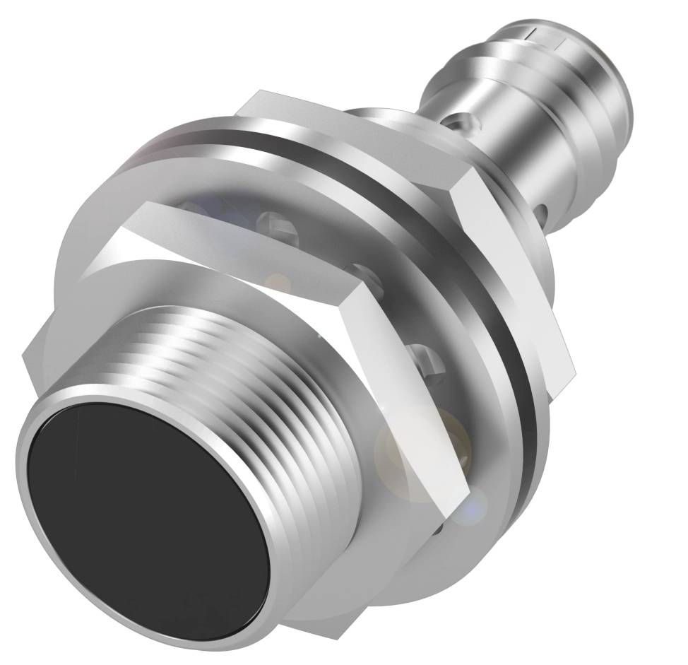 Silbernes Metallteil mit rundem, geriffeltem Bereich und mehreren Öffnungen an der Seite. Möglicherweise ein mechanisches Bauteil.