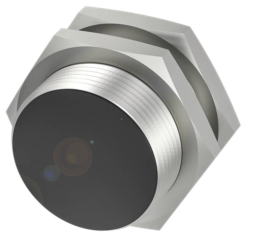 Metallschraube mit sechseckiger Mutter in Nahaufnahme, zeigt glänzende und matte Oberflächen.