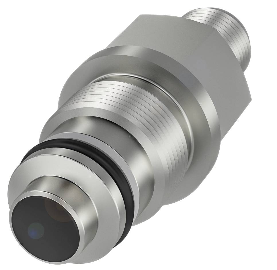 Metallischer hydraulischer Adapter mit Zylindergestalt und mehreren Gewinden, zeigt industrielles Design und Funktionalität.