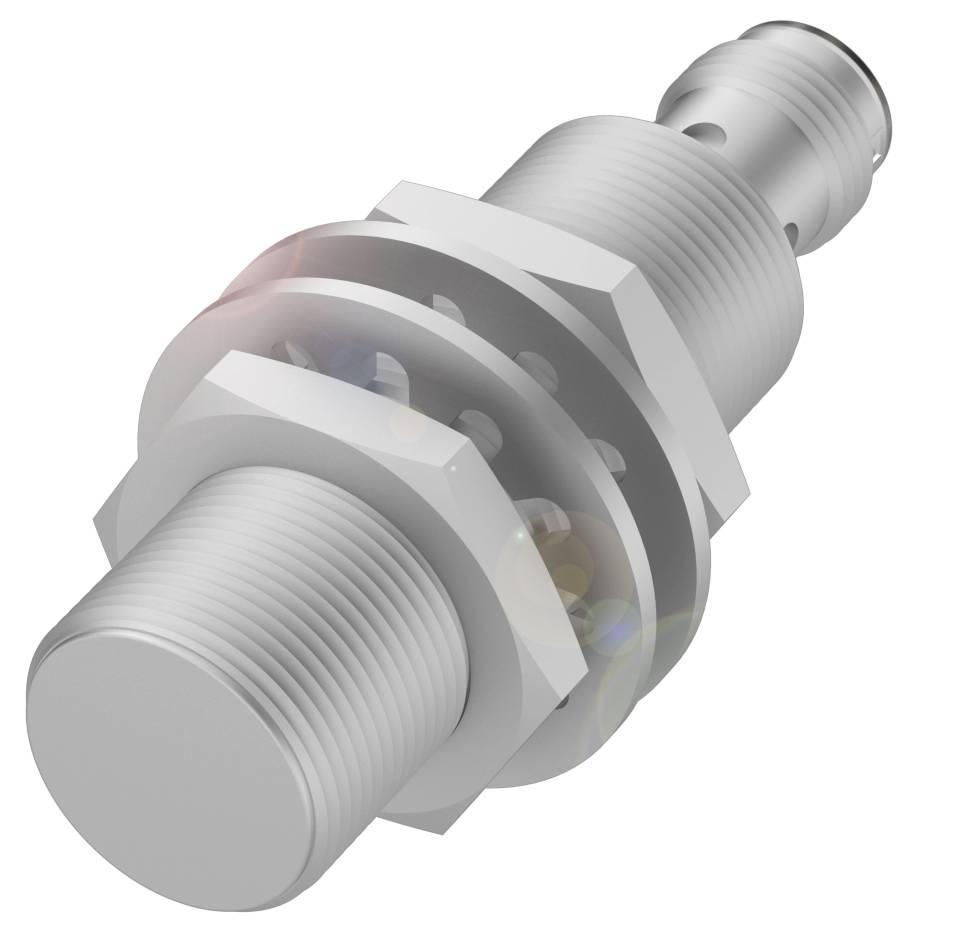Zylinderförmiges Metallteil mit Gewinde und mehreren Ringen. Verwendet für hydraulische Verbindungen in Maschinenbauanwendungen.