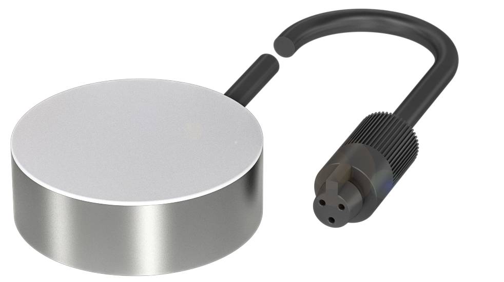 Ein geöffneter Zylinder mit einem lose angehängten geschwungenen Bügel; zeigt ein offenes Sicherheitsschloss.