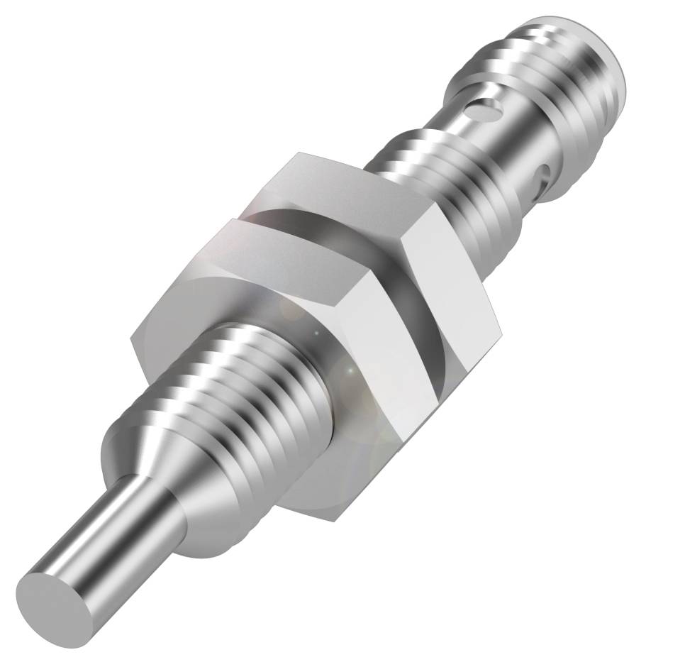 Metallischer Hydrauliksteckverbinder mit Gewinde und sechseckiger Schraubverbindung, geeignet für industrielle Anwendungen.