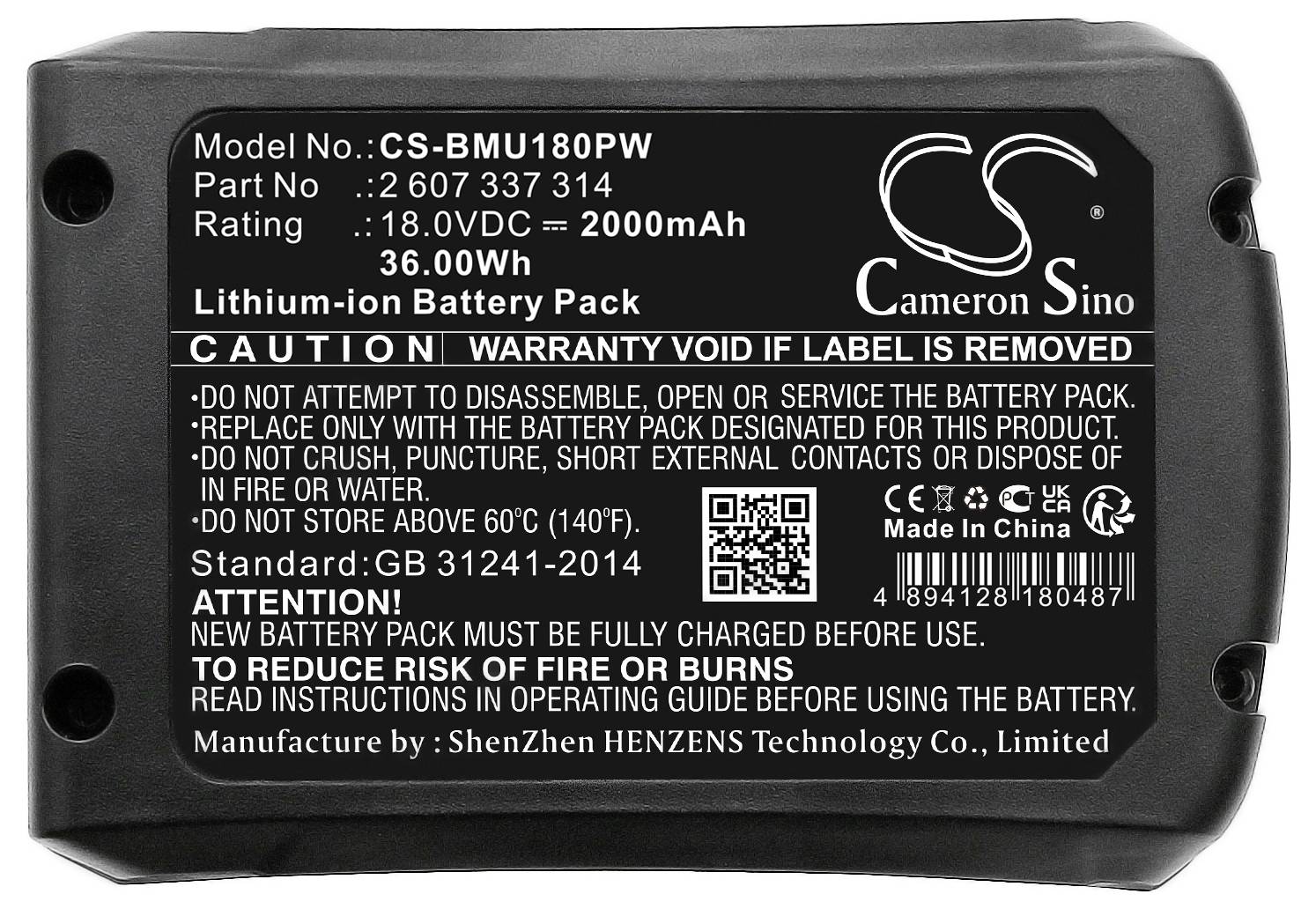 CS Cameron Sino Werkzeug-Akku 18V 2000 mAh