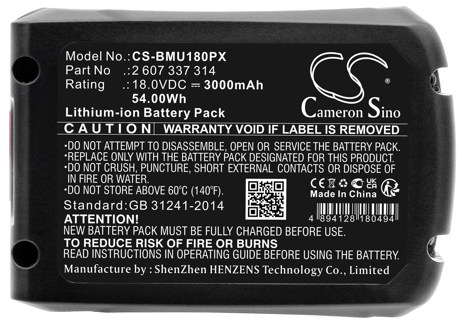 CS Cameron Sino Werkzeug-Akku 18V 3000 mAh