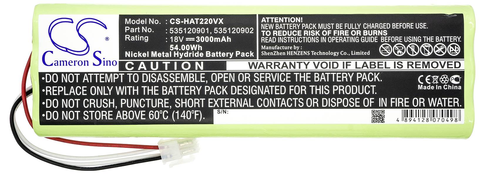 CS Cameron Sino Werkzeug-Akku 18V 3000 mAh