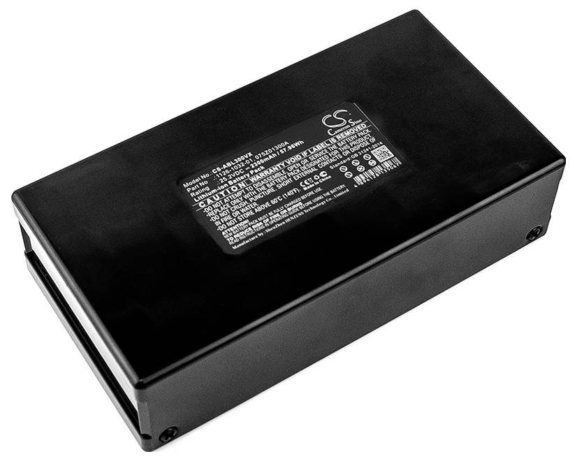 Ein schwarzes Netzteil mit einem Aufkleber, der technische Spezifikationen und Sicherheitshinweise aufweist.