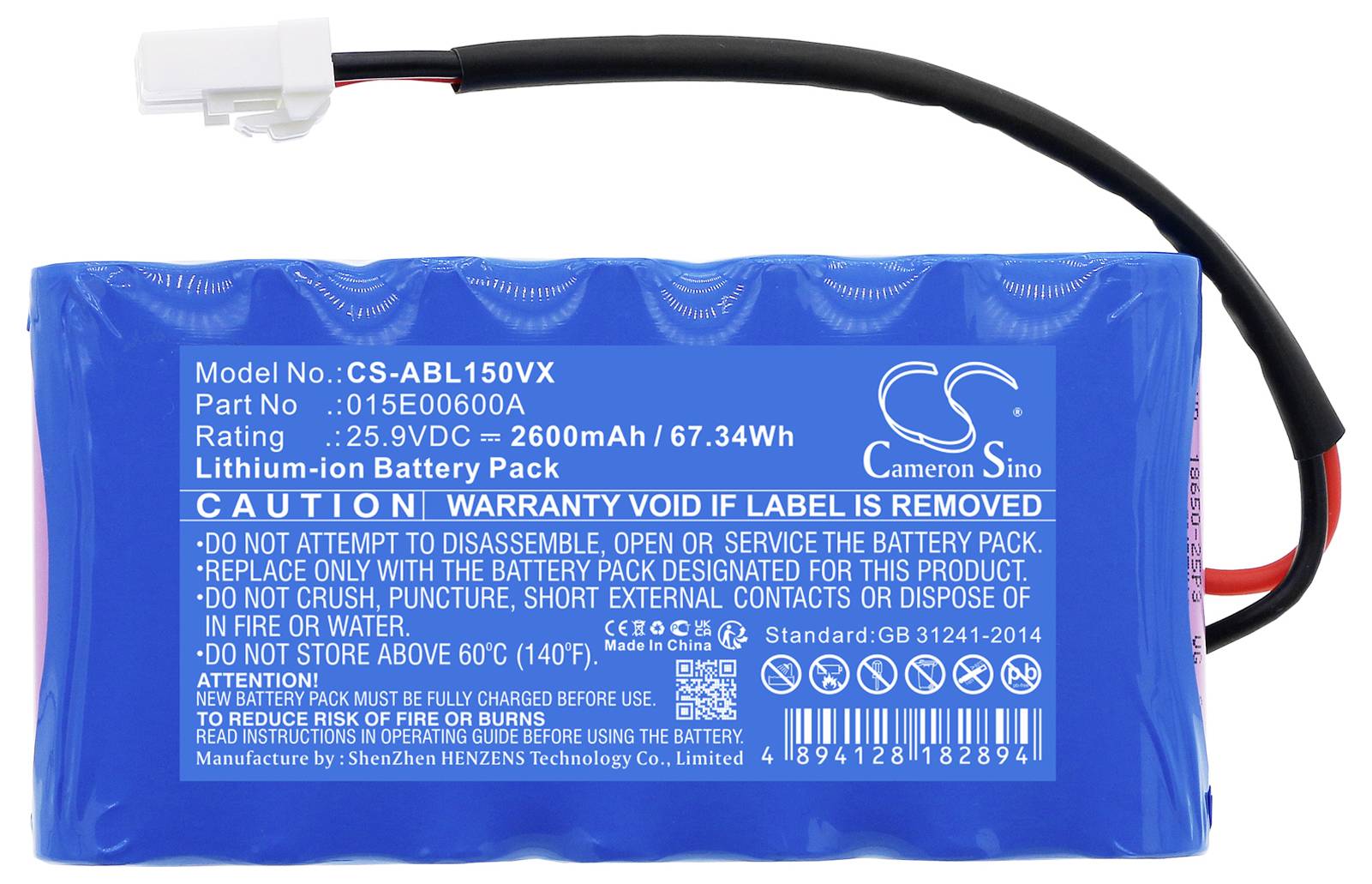 CS Cameron Sino Werkzeug-Akku 25.9V 2600 mAh