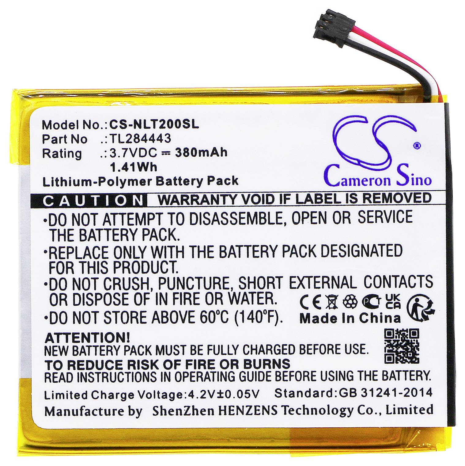 CS Cameron Sino Werkzeug-Akku 3.7V 380 mAh