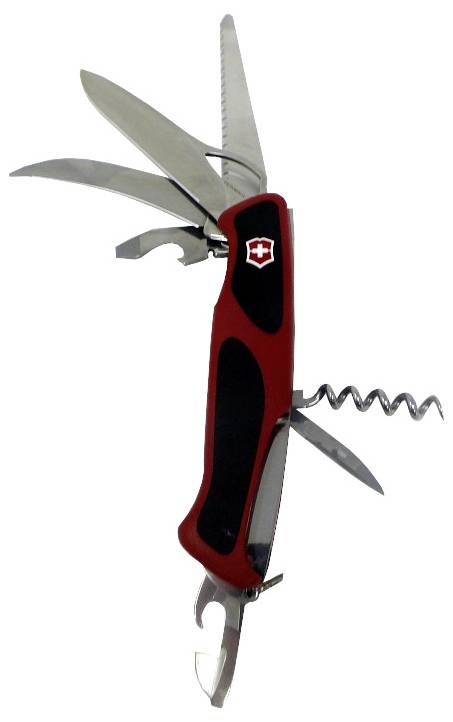 Victorinox Ranger 57M Grip 0.9583.MC Schweizer Taschenmesser Anzahl Funktionen 13 Rot/Schwarz