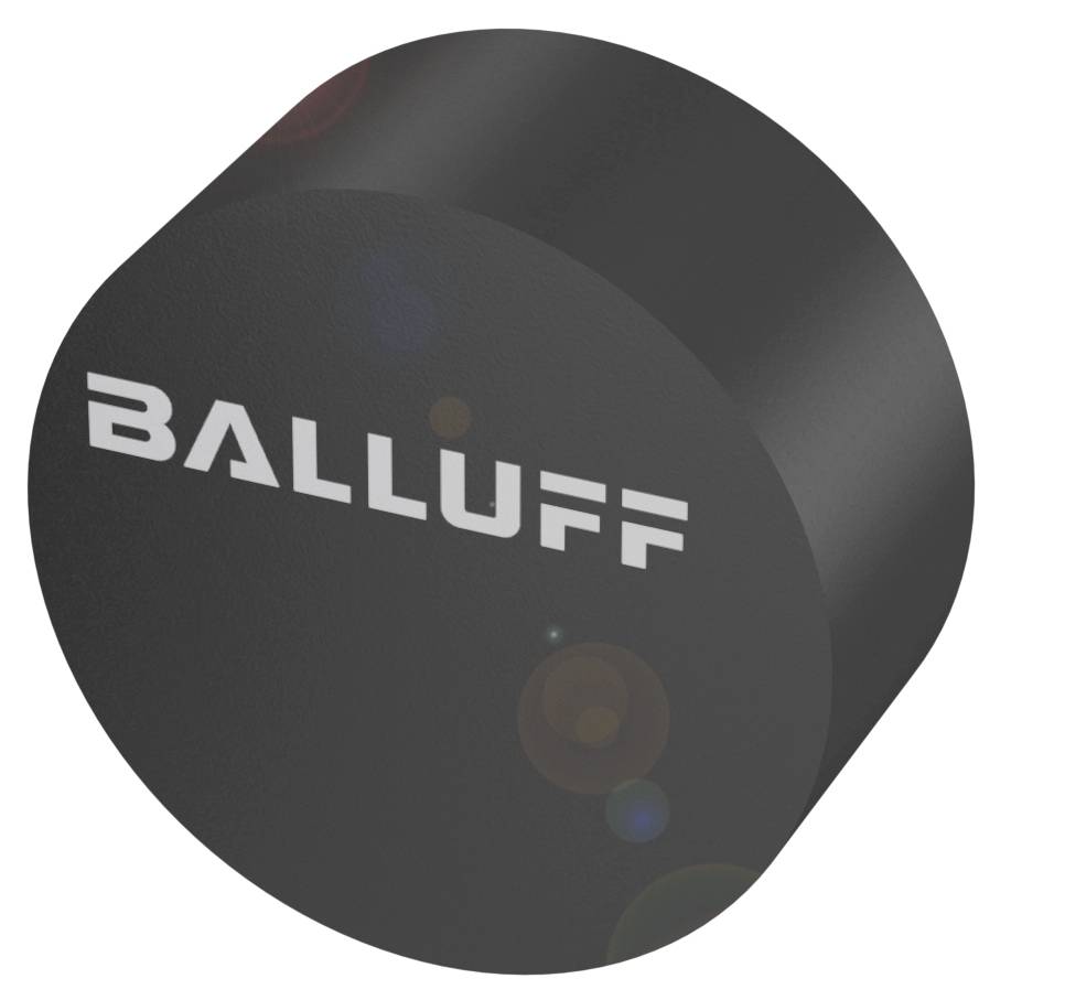 Ein runder, schwarzer Sensor mit der Aufschrift 'BALLUFF'.