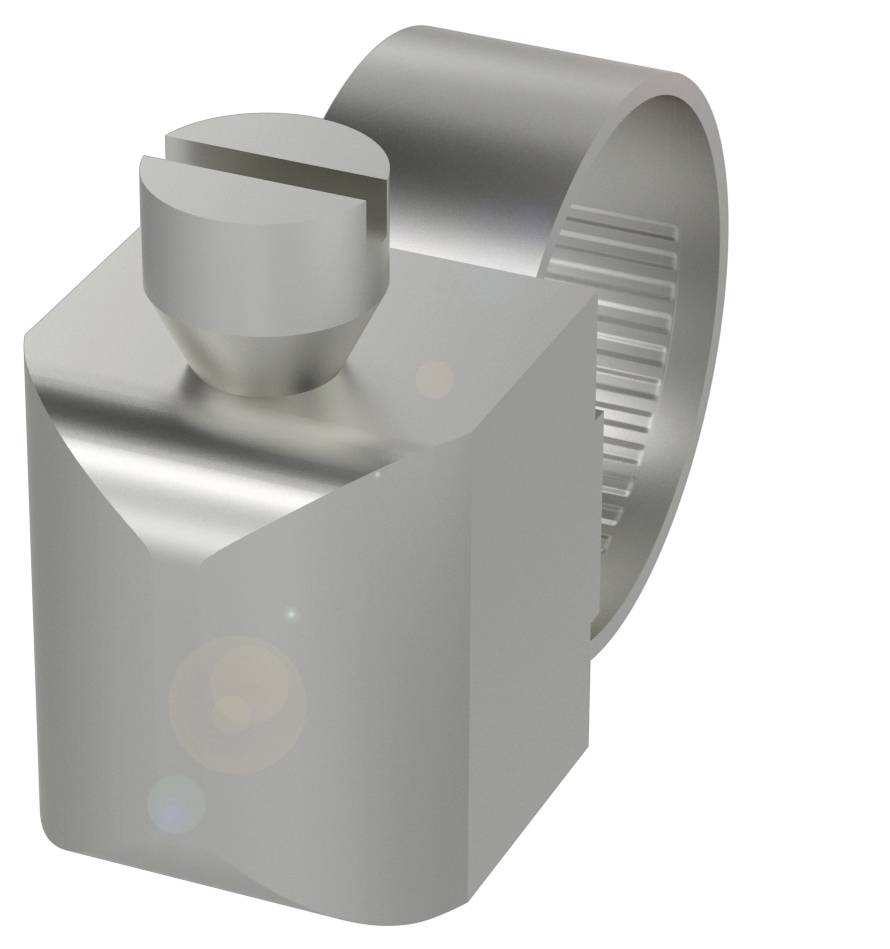 Metallwerkzeug mit Zylinderform und Schraubeinsatz auf quadratischer Basis. Hauptsächlich für mechanische Befestigungen.