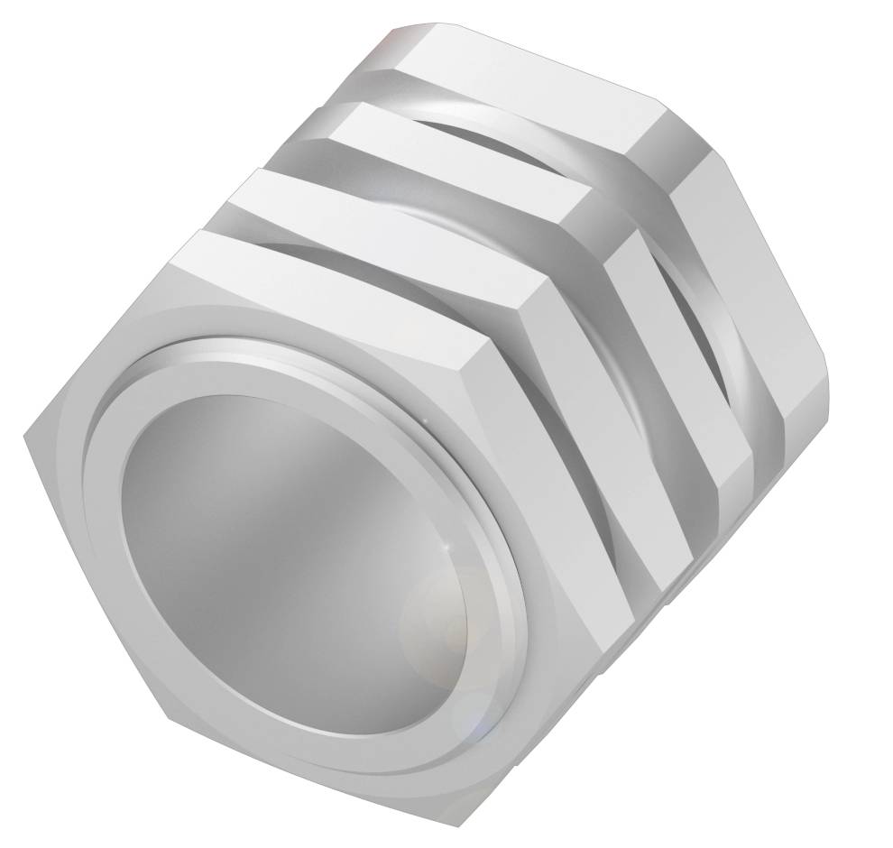 Metallschraube mit sechseckigem Kopf und mehreren Gewindegängen.