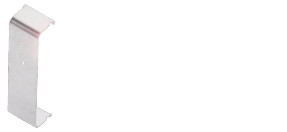 Ein Metallwinkel, der zur Befestigung oder Unterstützung in Bau- oder Montageprojekten verwendet wird.