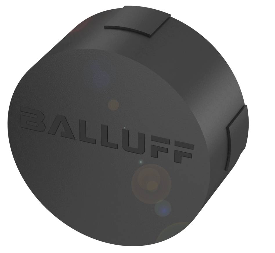 Runde schwarze Kappe mit eingeprägtem Text 'BALLUFF'.