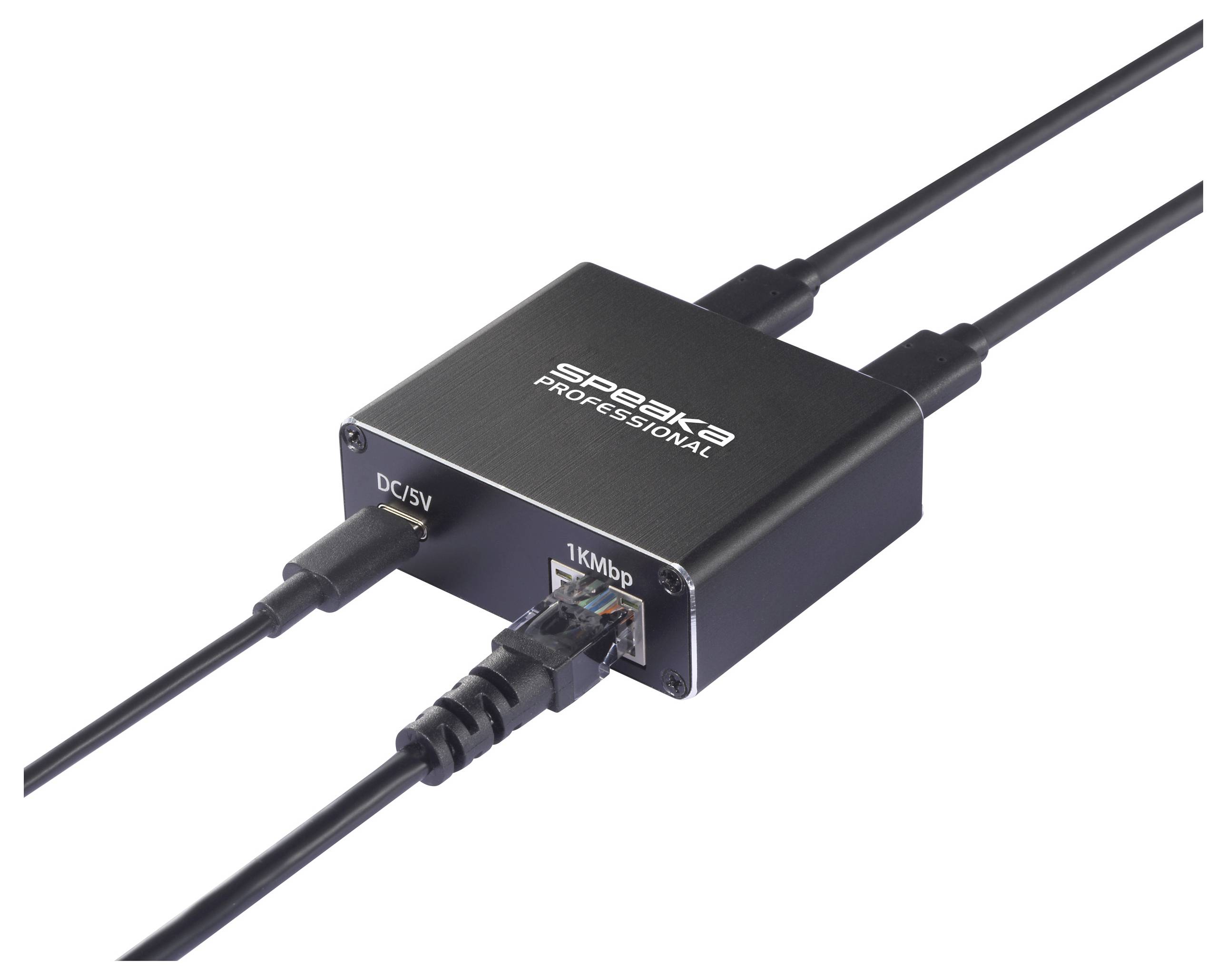 SpeaKa Professional SP-GNS-240 Splitter 2 Port USB-C® 1 GBit/s USB-Stromversorgung