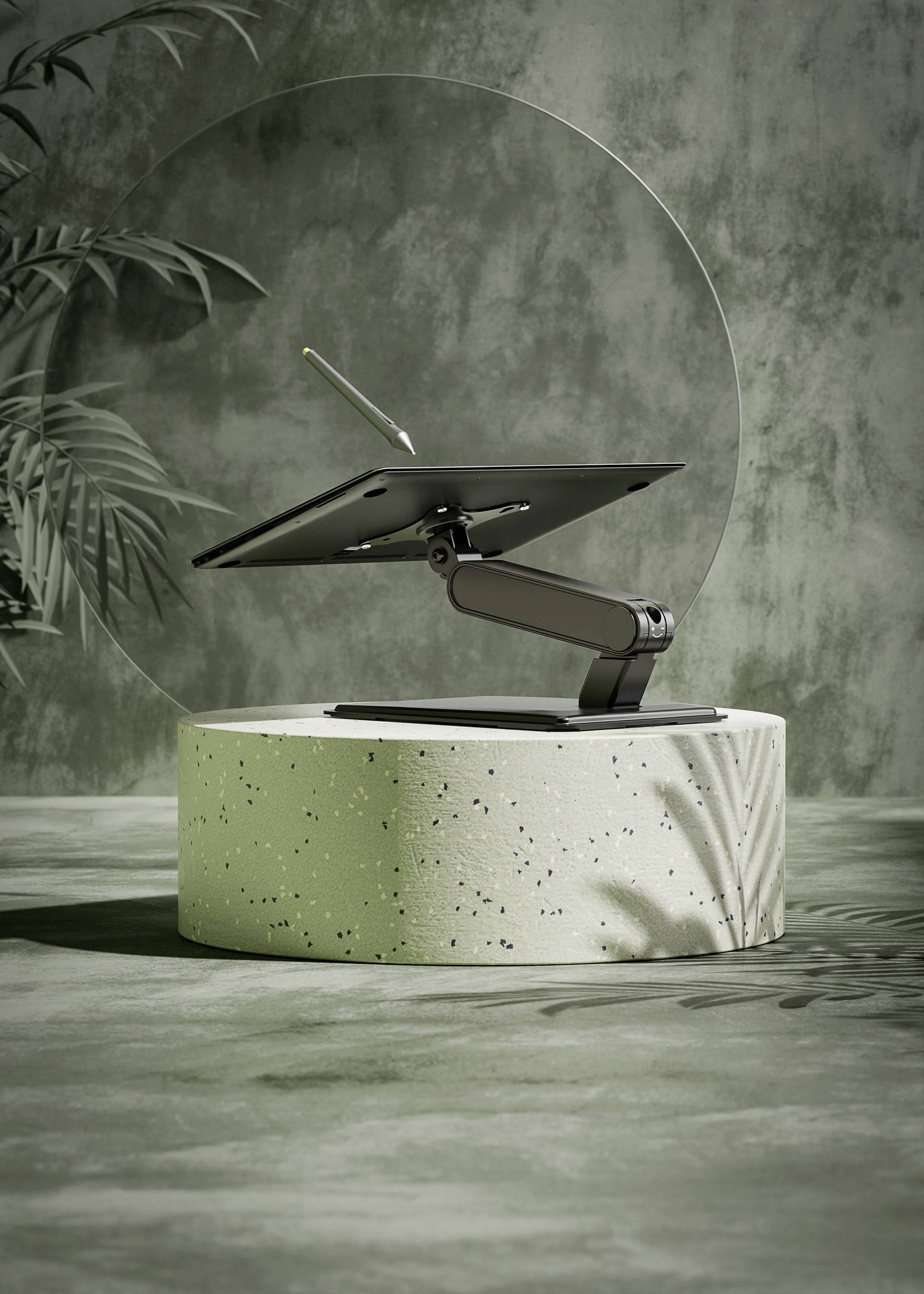 SpeaKa Professional SP-TMS-300 1fach Monitor-Standfuß 43,2cm (17") - 81,3cm (32") Schwarz Höhenverstellbar, Neigbar, Rotierbar