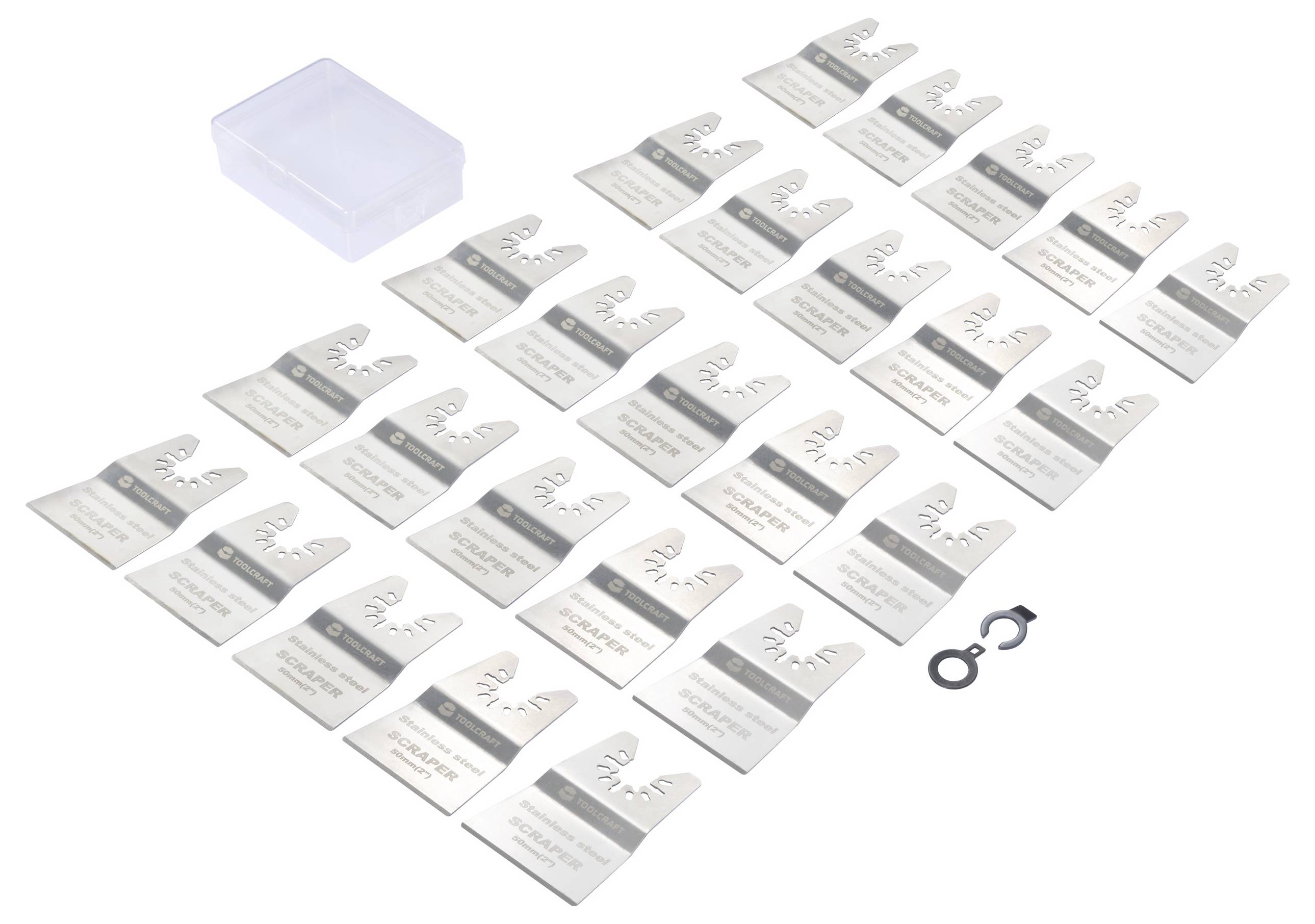 TOOLCRAFT TO-10258344 Edelstahl Multifunktionswerkzeug-Zubehör-Set 50mm 20St.