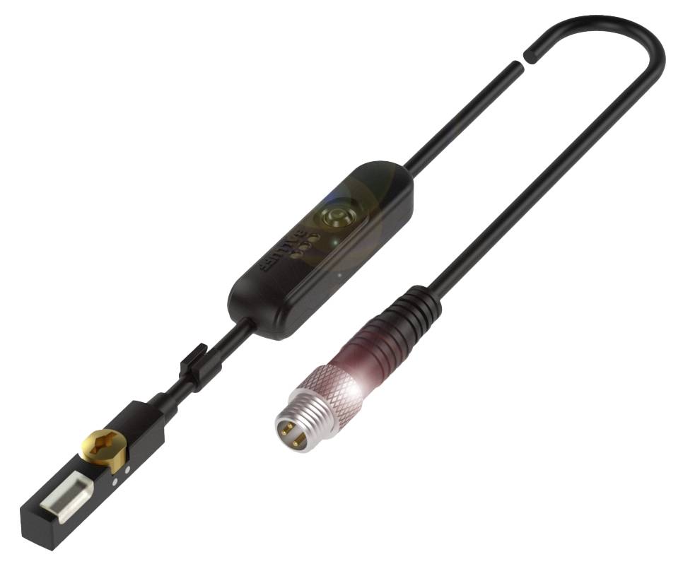 Endoskopkamera mit flexiblem Kabel, LED-Beleuchtung an der Spitze und USB-Anschluss. Geeignet für Inspektionen schwer zugänglicher Bereiche.