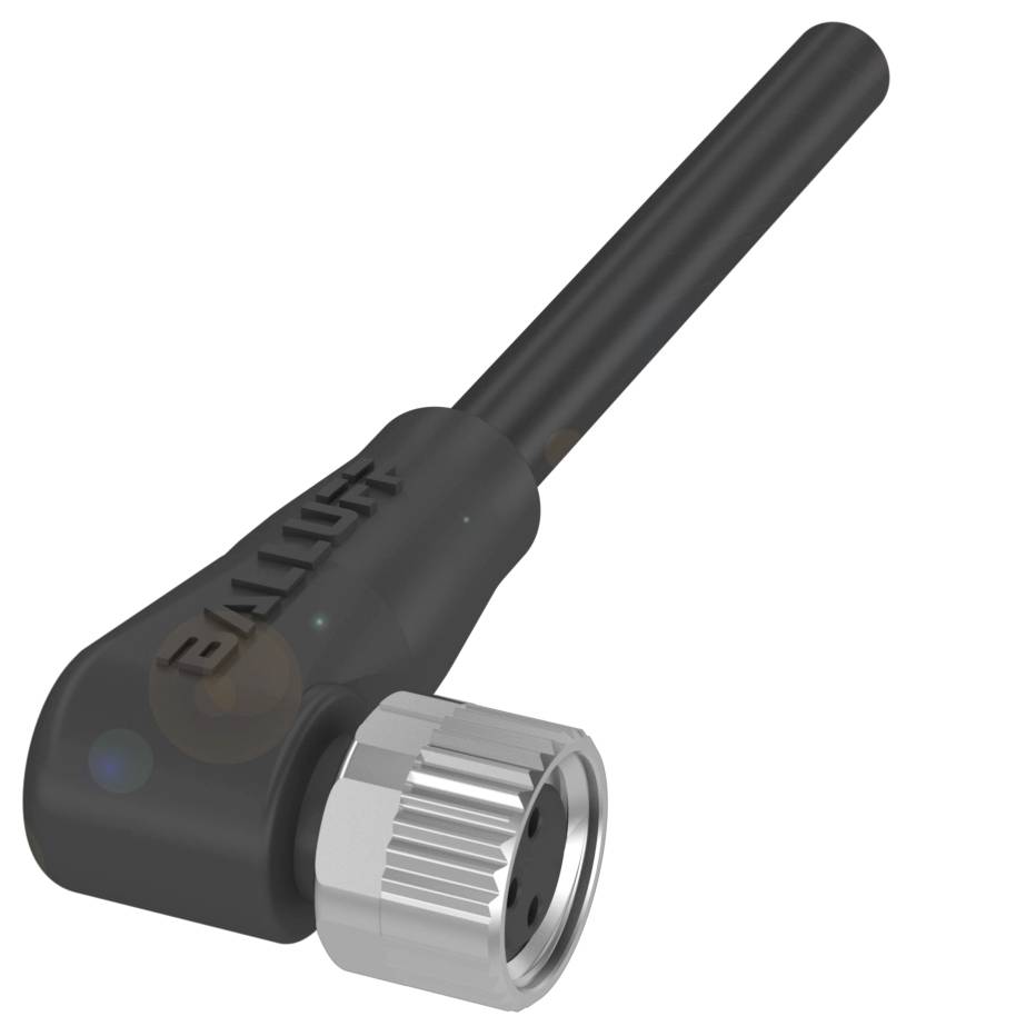 Eine schwarze WLAN-Antenne mit Metallstecker, seitlich dargestellt, von der Marke HARTING.