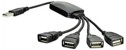 Akyga AK-AD-13 USB 2.0 hub Black multi-port splitter USB Ports Hub...